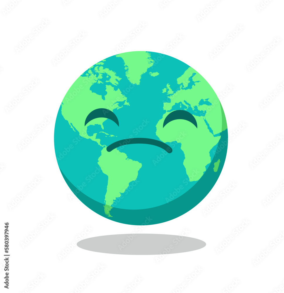 Naklejka premium Cartoon world globe vector illustration