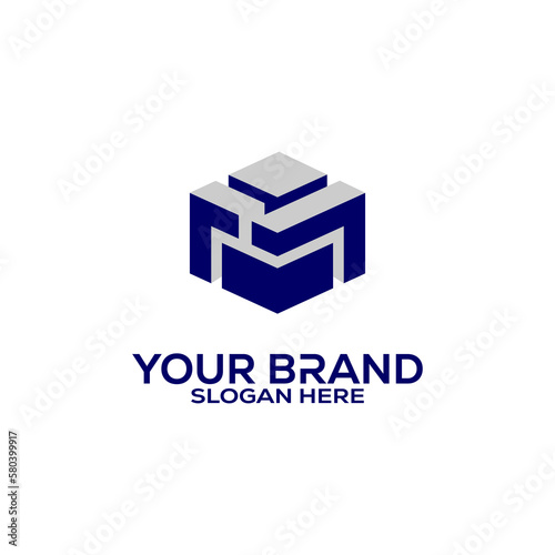 Letter M line logo design. Linear creative minimal monochrome monogram symbol. Universal elegant vector sign design. Premium business logotype. Graphic alphabet symbol for corporate business identity