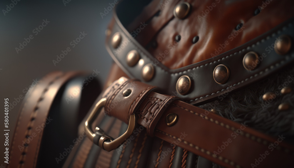 brown leather fashion clothes Generative AI, Generativ, KI brown leather fashion clothes Generative AI, Generativ, KI