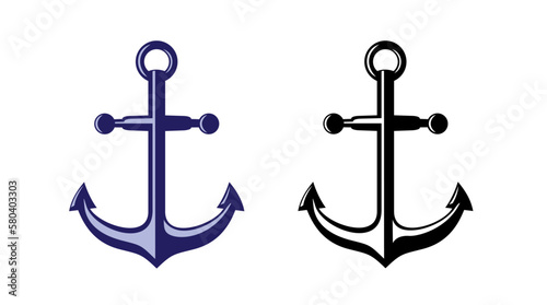 Anchor logo vector illustration.