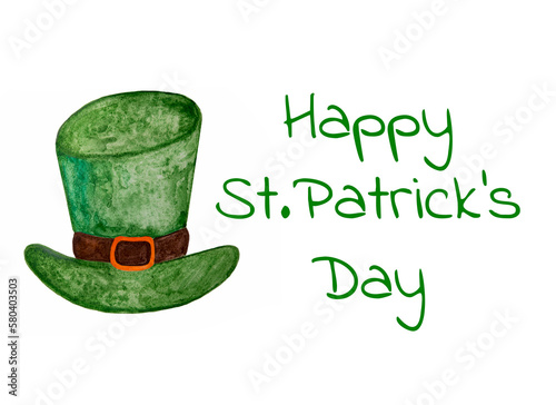 Saint Patrick Day concept - hand drawing hat.