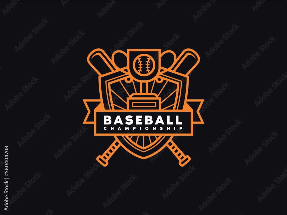Obraz premium sport, badge, baseball, emblem, game, team, design, symbol, championship, competition, play, ball, illustration, icon, logo, league, element, champion, sign, American, bat, label, tournament, equipmen