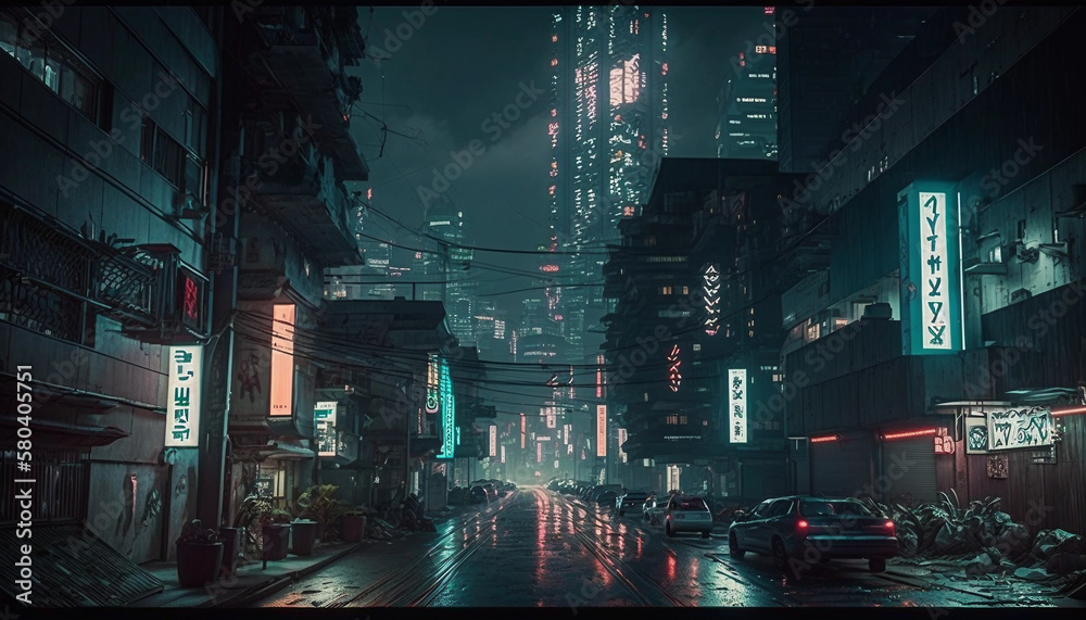 Cyberpunk Metropolis: A Gritty and Neon-Lit Journey through the Futuristic City