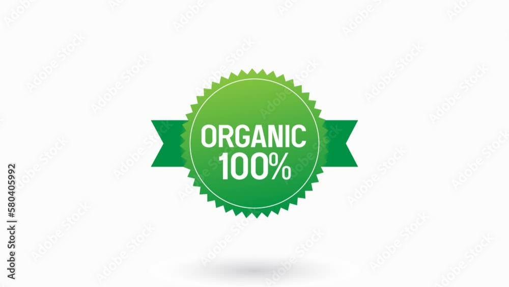 Organic label animated Organic label animated