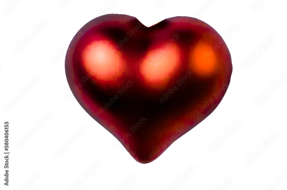 metal heart valentine's day png isolate
