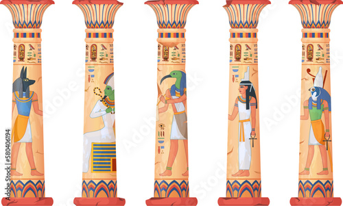 Print op canvas Egypt columns