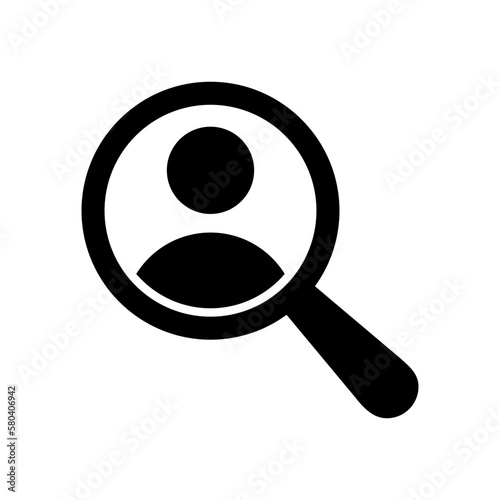 Magnifying glass on a person