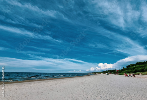 Views of Latvian natural landscapes  the sea and beautiful clouds
