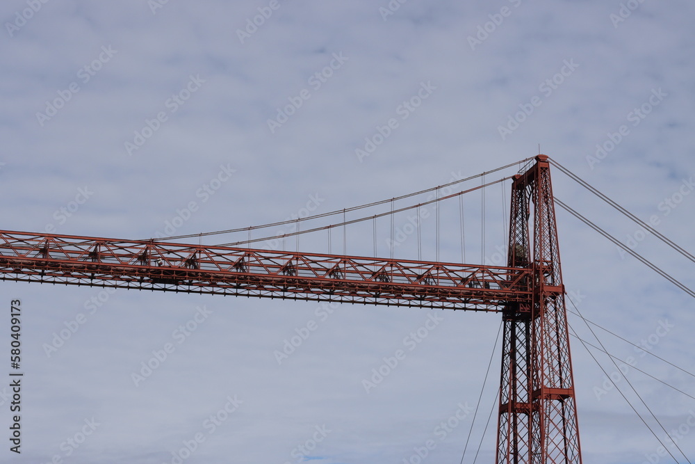 Hanging bridge over the estuary of Bilbao