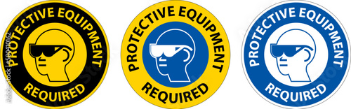 Symbol Floor Sign, Protective Equipment Required