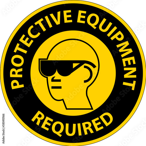 Symbol Floor Sign, Protective Equipment Required