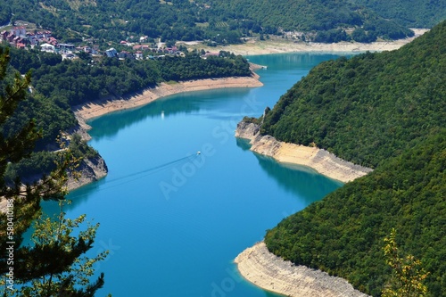 clear blue mountain lake