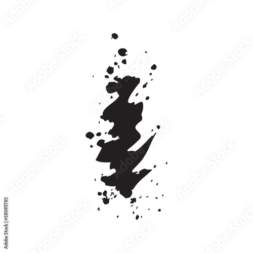 black ink splatter vector