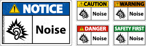 Caution Noise Symbol Sign On White Background