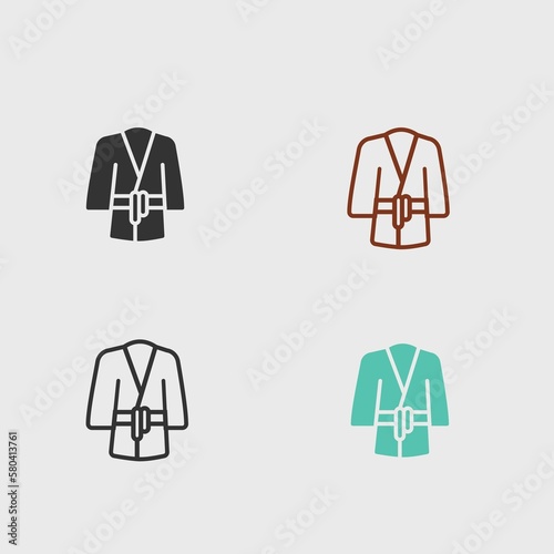 bath robe vector icon illustratiob