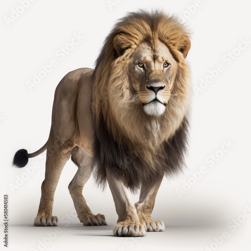 lion on a white background  GENERATIVE AI