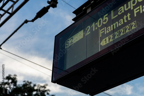 Digital signage at trainstation photo