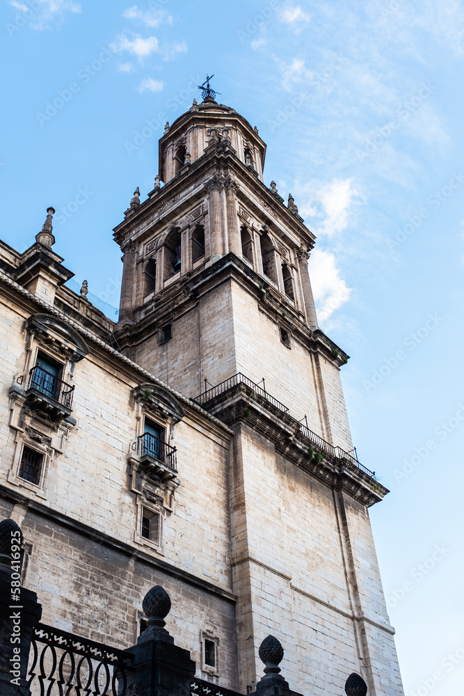 Bell tower of the Cathedral of Jaen, one of the masterpieces of Spanish Baroque.