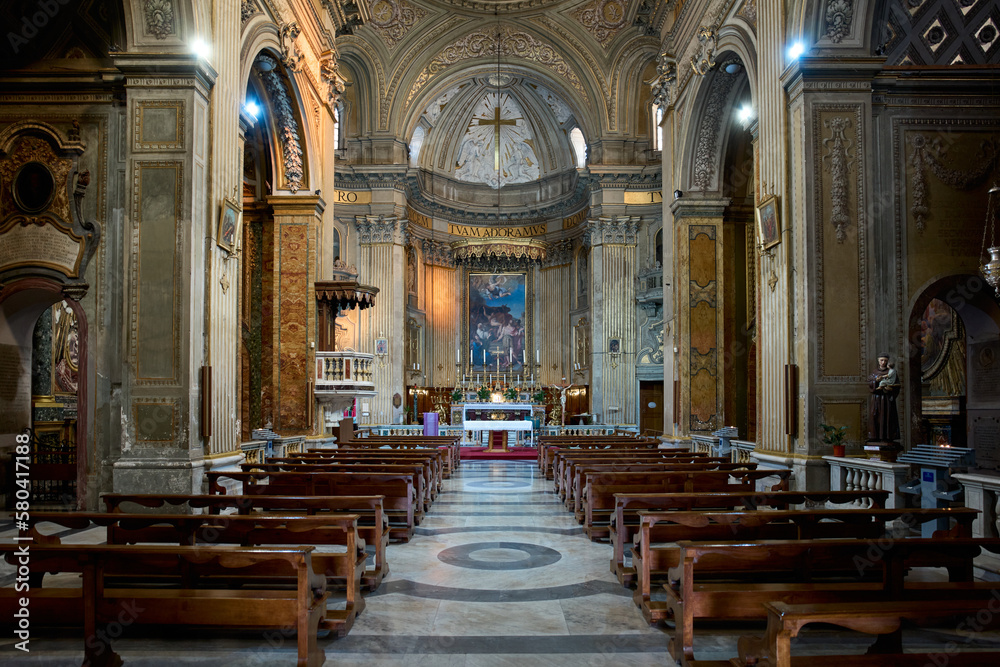 Basilica di Sant'Eustachio, baroque styled church in the Campo Marzio district of Rome, Italy
