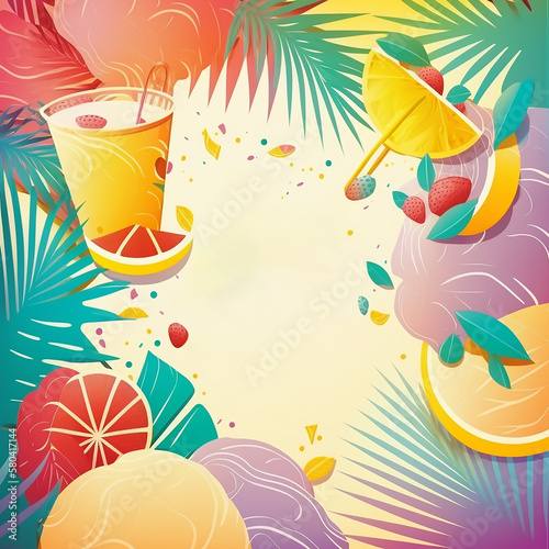Background for a Cocktail Party invitation, inspiration for a card, poster, flyer or similar with copy space suitable for text. Created with Generative AI.