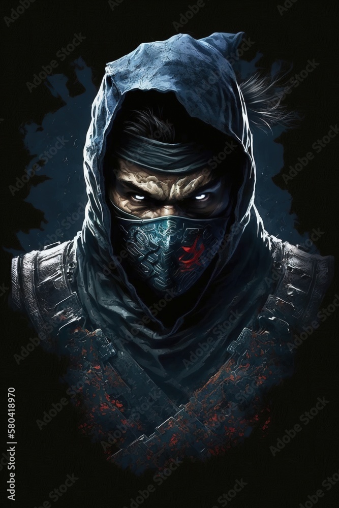 ninja fighter portrait ninja fighter portrait