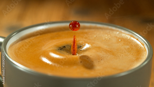 Macro Shot of Coffee Drop F...