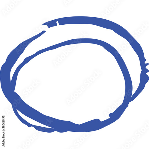 Hand-drawn circle scribble underline highlighter