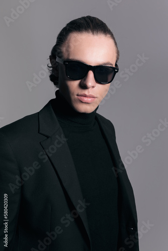 businessman wearing cool sunglasses