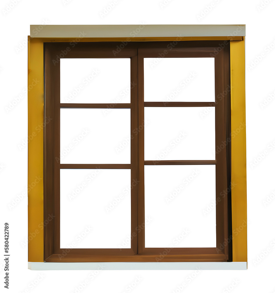 Closed window frame. Generative AI. Closed window frame. Generative AI.