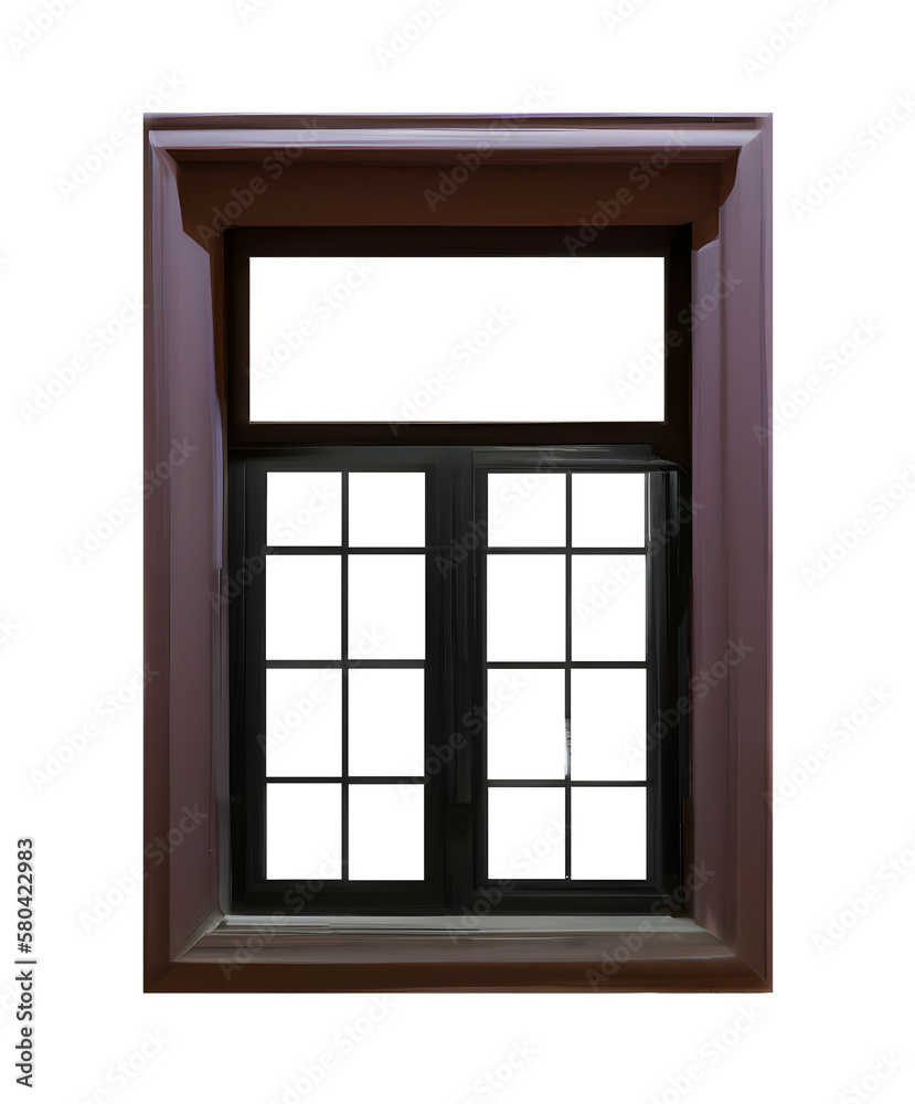 Closed window frame. Generative AI. Closed window frame. Generative AI.