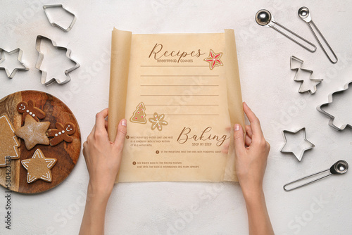 Female hands holding baking...