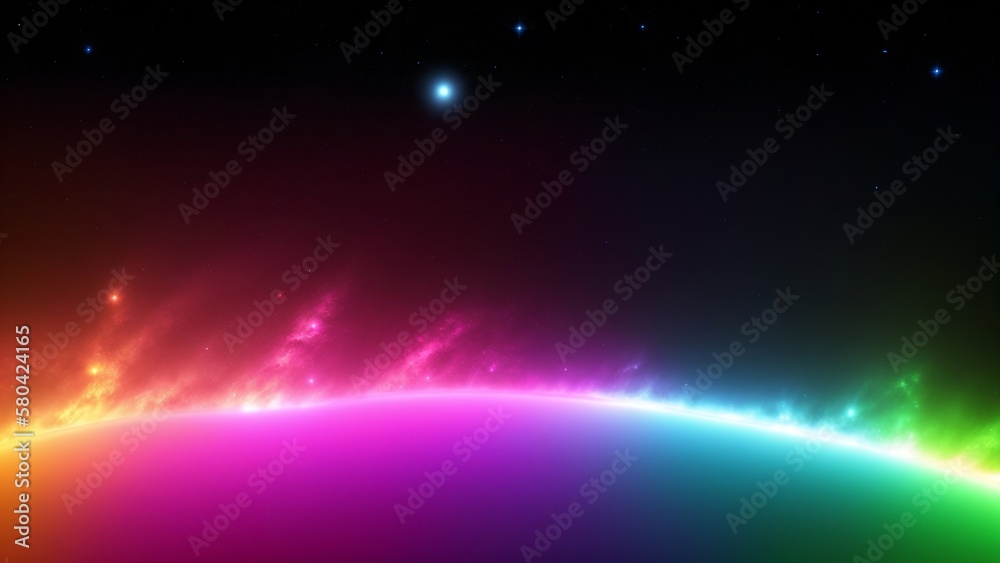 Neon Galaxy Wallpaper