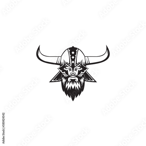 VIKING WARRIOR ILLUSTRATION LOGO DESIGN
