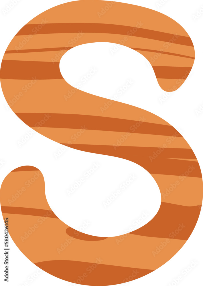 Letter S english alphabet tree background. Letter S english alphabet tree background.