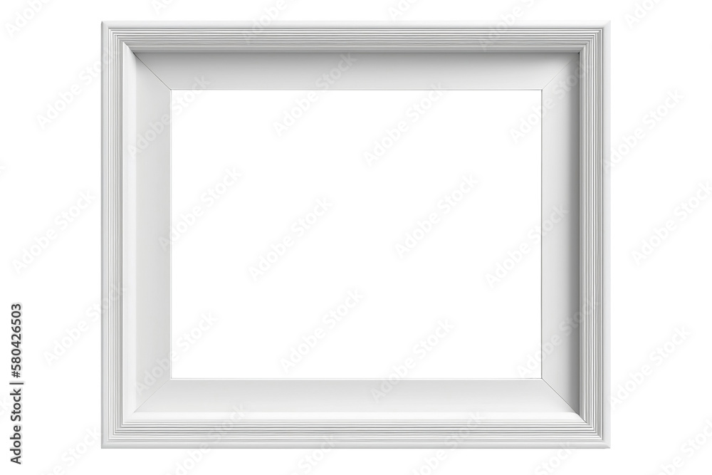 Wooden frame mockup on white wall. Wooden frame mockup on white wall.