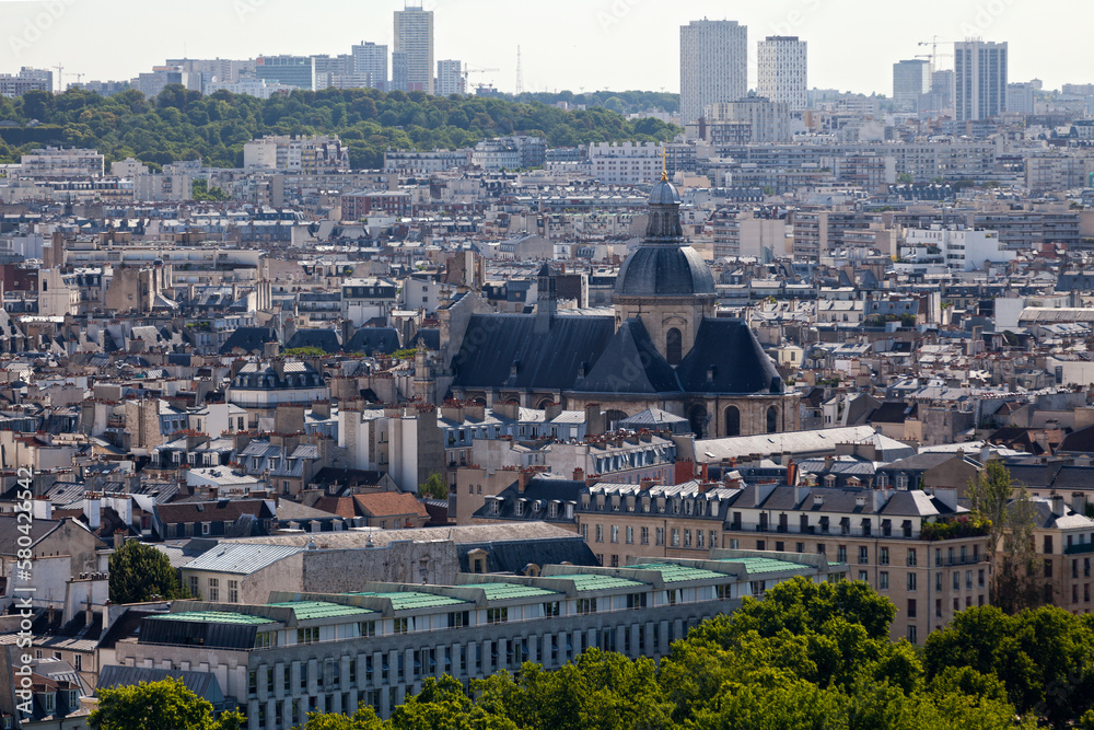 Aerial view of the Church of Saint-Paul-Saint-Louis in Paris
