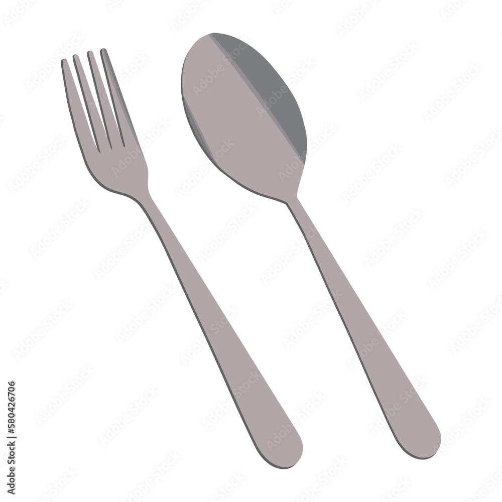Cutlery. Spoon. Fork. Teaspoon. Utensil. Silver spoon and fork. Kitchen utensils isolated. Eat. For food. Vector illustration
Cutlery. Spoon. Fork. Teaspoon. Utensil. Silver spoon and fork. Kitchen utensils isolated. Eat. For food. Vector illustration