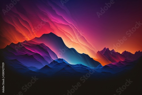 Wallpaper with dark dramatic gradient colors. AI generation © yuliachupina