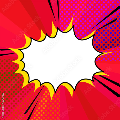 Bright cloud template in pop art style for print and design .Vector illustration.