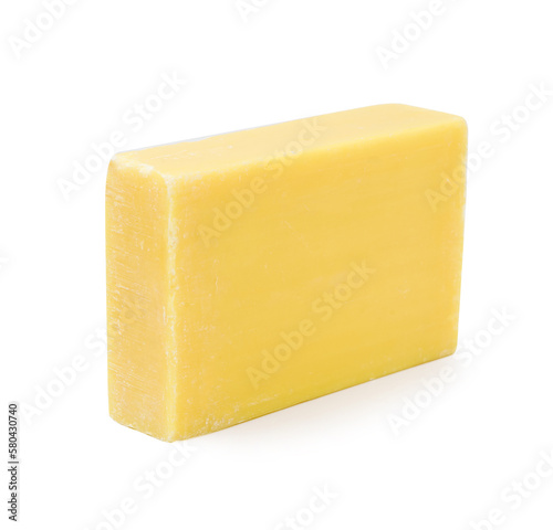 Natural soap on white background