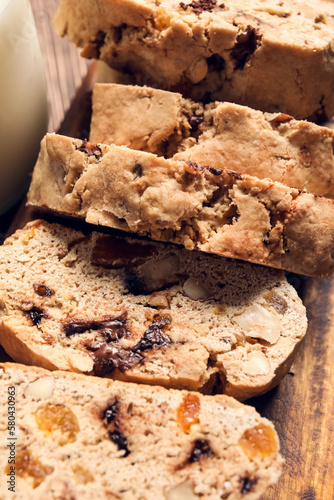 Homemade biscotti slices wi...