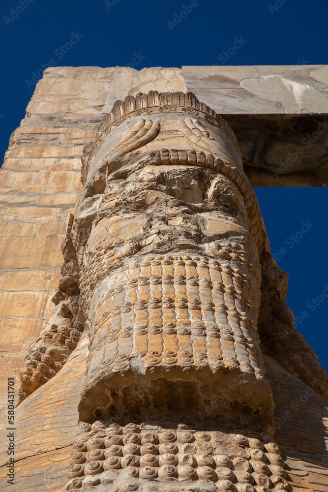 Lamassus on Gate of All Nations, Persepolis, Iran