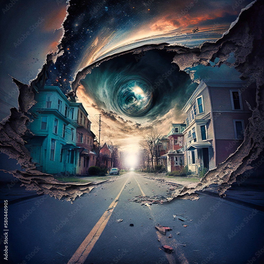 The end of the world - generative ai Stock-Illustration | Adobe Stock