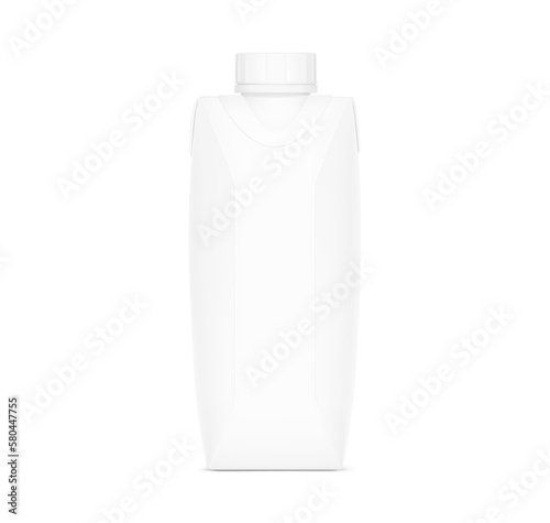 Carton box mockup with a screw cap. Vector illustration isolated on white background, ready and simple to use for your design. EPS10.