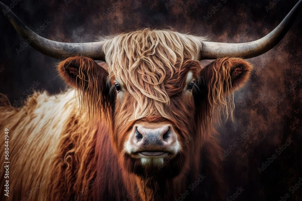 beef bull. Cows with horns. A cute cow. Agriculture. Dairy farm. Rural