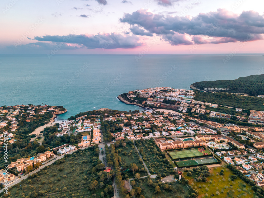 Fototapeta premium Cala Romantica, Mallorca from Drone. Aerial Imagery