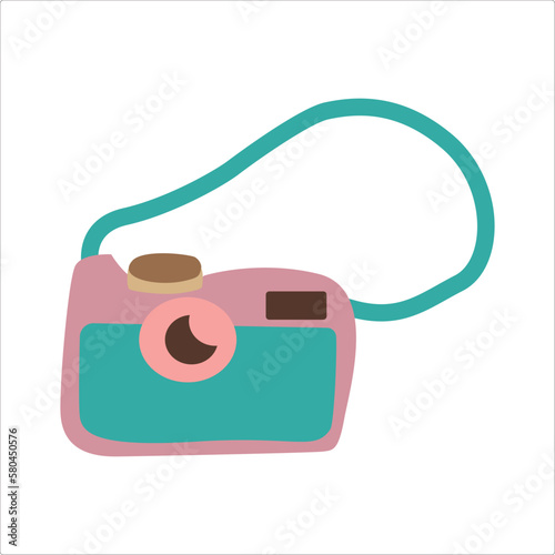 Camera.Vector illustration isolated on white background.