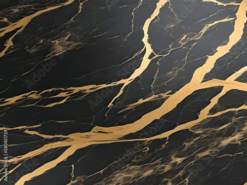 Vector Black and gold marble texture design for cover book or brochure, poster, wallpaper background or realistic business and design Illustration. © SyedWajahat