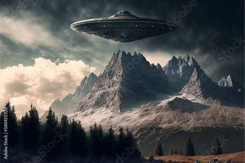 UFO in the mountains