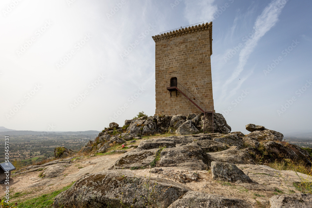 Keep tower of the medieval castle of Penamacor, district of Castelo Branco, Beira Baixa, Portugal Keep tower of the medieval castle of Penamacor, district of Castelo Branco, Beira Baixa, Portugal